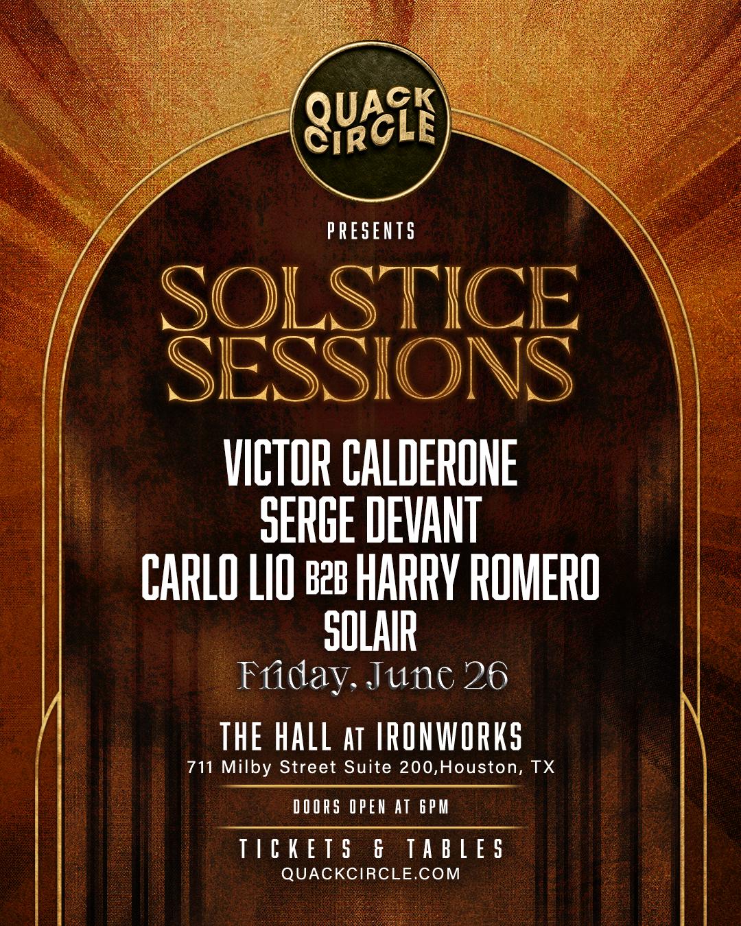 Solstice Sessions: Victor Calderone, Serge Devant, Carlo Lio B2B Harry Romero, Solair