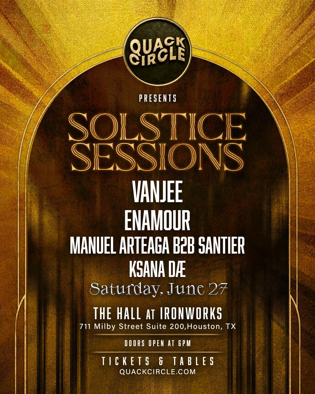 Solstice Sessions: Vanjee, Enamour, Manuel Artega B2B Santier, Ksana Dæ